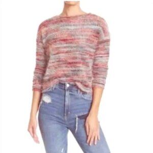 Anthropologie Eyelash Yarns Space Dye Pullover Sweater M